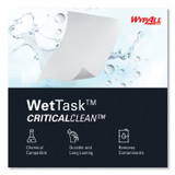 KIMBERLY-CLARK PROFESSIONAL WypAll® 06411 Critical Clean Wipers for Bleach, Disinfectants, Sanitizers WetTask Customizable Wet Wiping System, w/Bucket,140/Roll, 6/CT