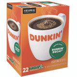 KEURIG DR PEPPER Dunkin'® 1269 K-Cup Pods, Dunkin' Decaf, 22/Box