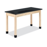 DIVERSIFIED WOODCRAFTS, INC. Spaces™ P7202BM36N Classroom Science Table, 54w x 24d x 36h, Black ChemGuard High Pressure Laminate (HPL) Top, Maple Base