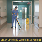 RUBBERMAID COMMERCIAL PROD. HYGEN™ 1835528 Pulse Microfiber Spray Mop System, 17" Microfiber Head, 52" Yellow Plastic Handle