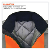 TENACIOUS HOLDINGS, INC. ergodyne® 25612 GloWear 8377 Class 3 Hi-Vis Quilted Bomber Jacket, Orange, Small