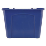 RUBBERMAID COMMERCIAL PROD. 571473BE Stacking Recycle Bin, 14 gal, Polyethylene, Blue