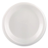 PLASTIFAR SA 12040 Foam Dinnerware, Plate, 9" dia, Poly Bag, White, 125/Sleeve, 4 Sleeves/Pack