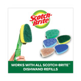 3M/COMMERCIAL TAPE DIV. Scotch-Brite® 481-7-RSC Soap-Dispensing Dishwand Sponge Refills, 2.9 x 2.2, Green, 2/Pack