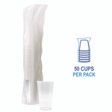 BOARDWALK TRANSCUP20PK Translucent Plastic Cold Cups, 20 oz, Clear, 50/Pack