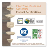 WORLD CENTRIC BOSCU6LFP Fiber Bowls, 6 oz, 3.5 x 3.5 x 2, Natural, Paper, 1,000/Carton