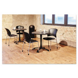 SAFCO PRODUCTS 9636BL Dome Top Receptacle with Spring-Loaded Door, 15 gal, Steel, Black