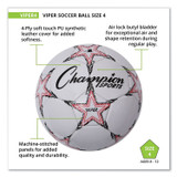 CHAMPION SPORT Sports VIPER4 VIPER Soccer Ball, No. 4 Size, 8" to 8.25" Diameter, White