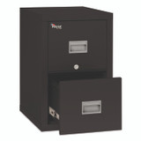 FIRE KING INTERNATIONAL FireKing® 2P1825-CBL Patriot by FireKing Insulated Fire File, 1-Hour Fire Protection, 2 Legal/Letter File Drawers, Black, 17.75" x 25" x 27.75"