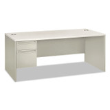 HON COMPANY 38294LB9Q 38000 Series Left Pedestal Desk, 72" x 36" x 30", Light Gray/Silver