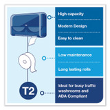 SCA TISSUE Tork® 5555290 Elevation Bath Tissue Mini-Jumbo Roll Twin Dispenser, 17 x 5.69 x 10.13, Black