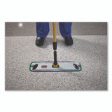 RUBBERMAID COMMERCIAL PROD. Q410GRECT Microfiber Wet Mopping Pad, 18.5" x 5.5" x 0.5", Green, 12/Carton
