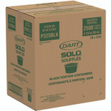 DART P325BLK Polystyrene Portion Cups, 3.25 oz, Plastic, Black, 250/Bag, 10 Bags/Carton