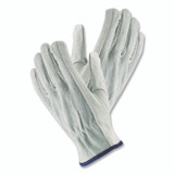 PROTECTIVE INDUSTRIAL PRODUCTS INC PIP 68161SBL Top-Grain Leather Drivers Gloves with Shoulder-Split Cowhide Leather Back, Gunn Cut, Keystone Thumb, Large, Gray, Pair