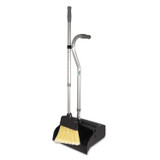 UNGER EDTBG Telescopic Ergo Dust Pan with Broom, 12w x 45h, Metal, Gray/Silver