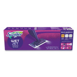 PROCTER & GAMBLE Swiffer® 49886 WetJet Mop Starter Kit with 10 Pads and 1 Cleaner, 11.3 x 5.4 Head, Silver Handle