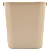RUBBERMAID COMMERCIAL PROD. 295600BG Deskside Plastic Wastebasket, 7 gal, Plastic, Beige