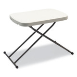 ALERA 65604N Height-Adjustable Personal Folding Table, Rectangular, 25.6" x 17.7" x 19" to 28", White Top, Dark Gray Legs