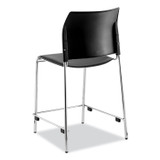 NATIONAL PUBLIC SEATING NPS® 8710C1110 Cafetorium Counter Height Stool, Padded, Supports Up to 300 lb, 24" Seat Height, Black Seat, Black Back, Chrome Base
