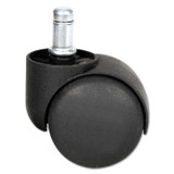 ALERA CASTERHT1 Dual Wheel Hooded Casters, Grip Ring Type B Stem, 1.5" Hard Nylon Wheel, Matte Black, 5/Set
