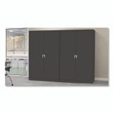 TENNSCO J2478SUCBK Jumbo Combination Steel Storage Cabinet, 48w x 24d x 78h, Black