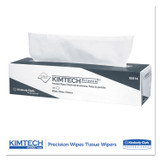 KIMBERLY CLARK Kimtech™ 05517 Precision Wipers, POP-UP Box, 2-Ply, 14.7 x 16.6, Unscented, White, 92/Box, 15 Boxes/Carton