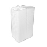 PACTIV EVERGREEN CORPORATION YTH102050001 Foam Hinged Lid Container, Single Tab Lock #205 Utility, 9.19 x 6.5 x 2.75, White, 150/Carton
