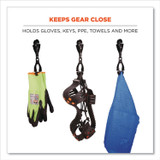 TENACIOUS HOLDINGS, INC. ergodyne® 19712BULK Squids 3400 Glove Clip Holder with Dual Clips, 1 x 1 x 6.5, Acetal Copolymer, Black, 100/Carton