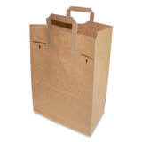 ROSS & WALLACE PAPER PRODUCTS, INC. SK1670EZ-300 Grocery Paper Bags, 1/6 BBL Size, 70# Basis Weight, Flat Handles, 12" x 7" x 16.25", Kraft, 300/Bundle