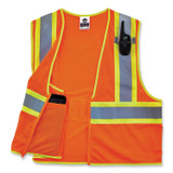 TENACIOUS HOLDINGS, INC. ergodyne® 21307 GloWear 8229Z Class 2 Economy Two-Tone Zipper Vest, Polyester, 2X-Large/3X-Large, Orange
