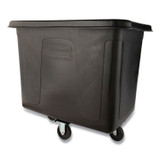 RUBBERMAID COMMERCIAL PROD. 461200BLA Cube Truck, 12 cu ft, 400 lb Capacity, Medium-Density Polyethylene/Metal Frame, Black