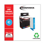 INNOVERA B323WNC Remanufactured Cyan High-Yield Ink, Replacement for 564XL (CB323WN), 750 Page-Yield