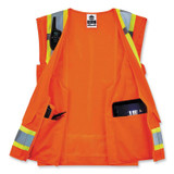 TENACIOUS HOLDINGS, INC. ergodyne® 24065 GloWear 8248Z Class 2 Two-Tone Surveyors Zipper Vest, Polyester, Large/X-Large, Orange