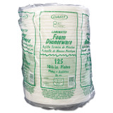 DART 10PWQR Quiet Classic Laminated Foam Dinnerware, Plate, 10.25" dia, White, 125/Pack, 4 Packs/Carton