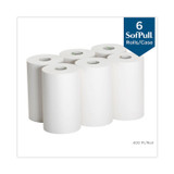 GEORGIA PACIFIC Professional 26610 Hardwound Paper Towel Roll, Nonperforated, 1-Ply, 9" x 400 ft, White, 6 Rolls/Carton