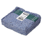 RUBBERMAID COMMERCIAL PROD. D212 BLU Super Stitch Blend Mop Head, Medium, Cotton/Synthetic, Blue, 6/Carton