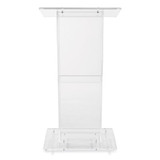 NATIONAL PUBLIC SEATING Oklahoma Sound® 401S Clear Acrylic Lectern with Shelf, 24 x 15 x 46, Clear