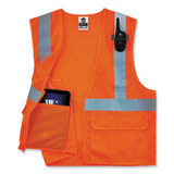 TENACIOUS HOLDINGS, INC. ergodyne® 21119 GloWear 8220Z Class 2 Standard Mesh Zipper Vest, Polyester, 4X-Large/5X-Large, Orange