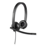 LOGITECH, INC. 981000574 H570e Binaural Over The Head Wired Headset, Black