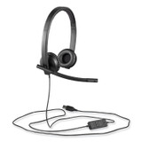 LOGITECH, INC. 981000574 H570e Binaural Over The Head Wired Headset, Black