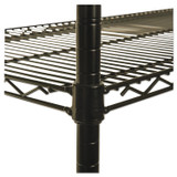 ALERA SW504818BL NSF Certified Industrial Four-Shelf Wire Shelving Kit, 48w x 18d x 72h, Black