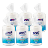 GO-JO INDUSTRIES PURELL® 9031-06 Hand Sanitizing Wipes Alcohol Formula, 6 x 7, Unscented, White, 175/Canister, 6 Canisters/Carton