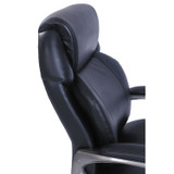 LF PRODUCTS PTE LTD SertaPedic® 48965 Cosset High-Back Executive Chair, Supports Up to 275 lb, 18.75" to 21.75" Seat Height, Black Seat/Back, Slate Base
