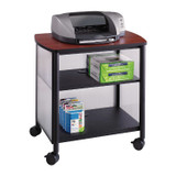 SAFCO PRODUCTS 1857BL Impromptu Deskside Machine Stand, Metal, 3 Shelves, 100 lb Capacity, 26.25" x 21" x 26.5", Cherry/White/Black