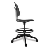 SAFCO PRODUCTS 7827BL Commute Extended Height Task Chair, Supports Up to 275 lb, 22.25" to 32.25" Seat Height, Black Seat, Black Back, Black Base