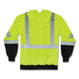 TENACIOUS HOLDINGS, INC. ergodyne® 21886 GloWear 8373 Hi-Vis Class 3 Hooded Sweatshirt with Black Bottom, Polar Fleece, Lime, 2X-Large