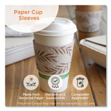 WORLD CENTRIC SLPALG Hot Cup Sleeves, Fits 10, 12, 16, 20 oz Cups, Natural, 1,000/Carton