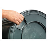 IMPACT PRODUCTS, LLC 7744-3 Gator Plus Container, 44 gal, Plastic, Gray