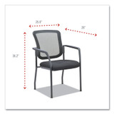 ALERA EL4314 Alera Elusion Series Mesh Back Stacking Guest Chair, 26" x 25.6" x 36.2", Black Seat, Black Back, Black Base