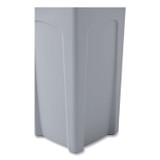 RUBBERMAID COMMERCIAL PROD. 356988GY Untouchable Square Waste Receptacle, 23 gal, Plastic, Gray